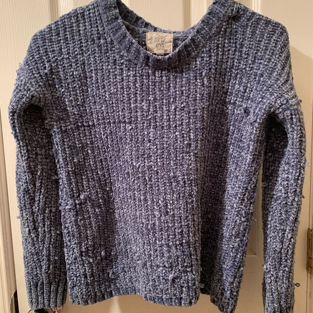 Small Blue Chenille Sweater